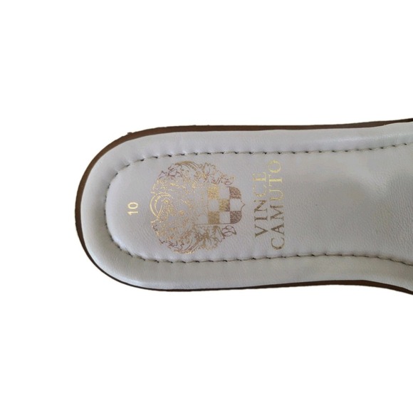 Vince Camuto Erma Woven Sandals, Tan & White, 10 - Picture 5 of 6